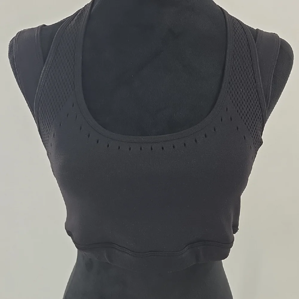 Fabletics Black Racerback Sports Bra L NWT